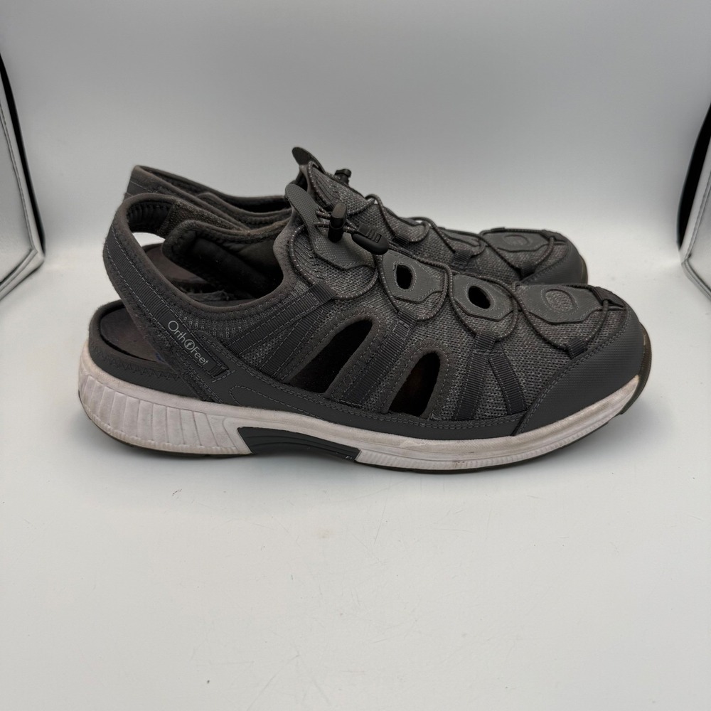 Orthofeet Clearwater Mens Comfort Sandals Gray 578 Wide 13 2E Orthopedic Shoes